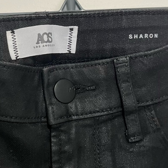 Aos LOS ANGELES, SHARON, STRAIGHT, SKINNY, SHINY, BLACK, SZ 10, JEANS - Picture 3 of 11